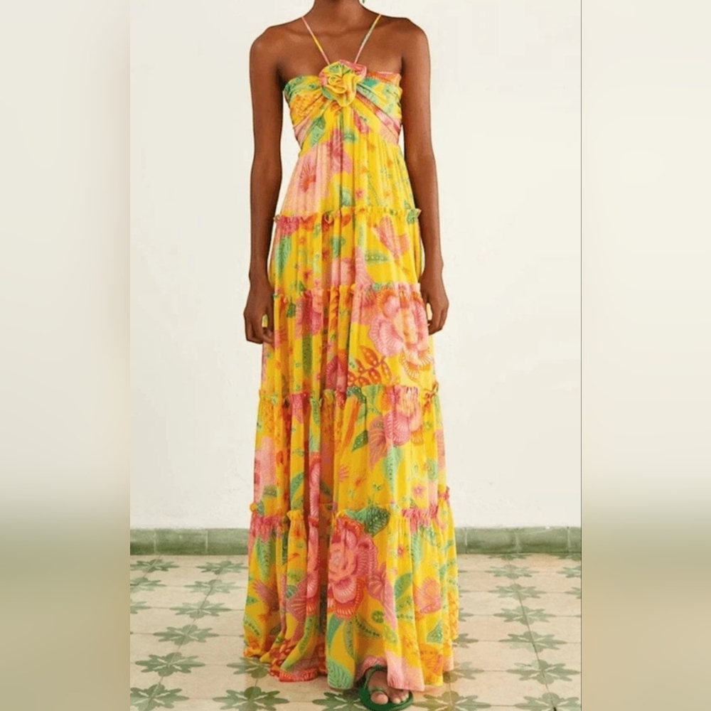 Farm Rio Macaw Bloom Maxi Dress